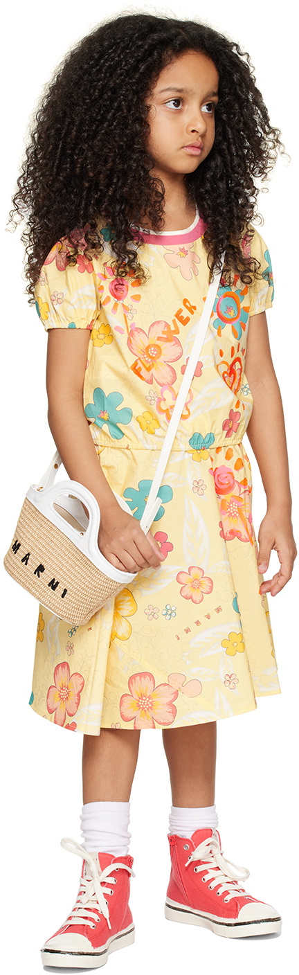 Marni Kids Yellow Printed T-Shirt