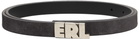 ERL Gray 'ERL' Leather Belt