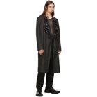 Comme des Garcons Homme Plus Black Twill Double-Breasted Coat