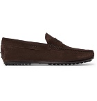 Tod's - Gommino Suede Driving Shoes - Men - Brown
