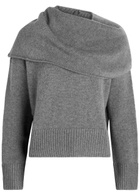 Simkhai Elson Scarf-effect Wool and Cashmere-blend Jumper Grey