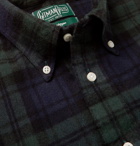 Gitman Vintage - Button-Down Collar Checked Cotton-Flannel Shirt - Men - Green