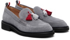 Thom Browne Gray RWB Tassel Loafers