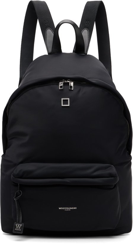 Photo: WOOYOUNGMI Black Nylon Backpack
