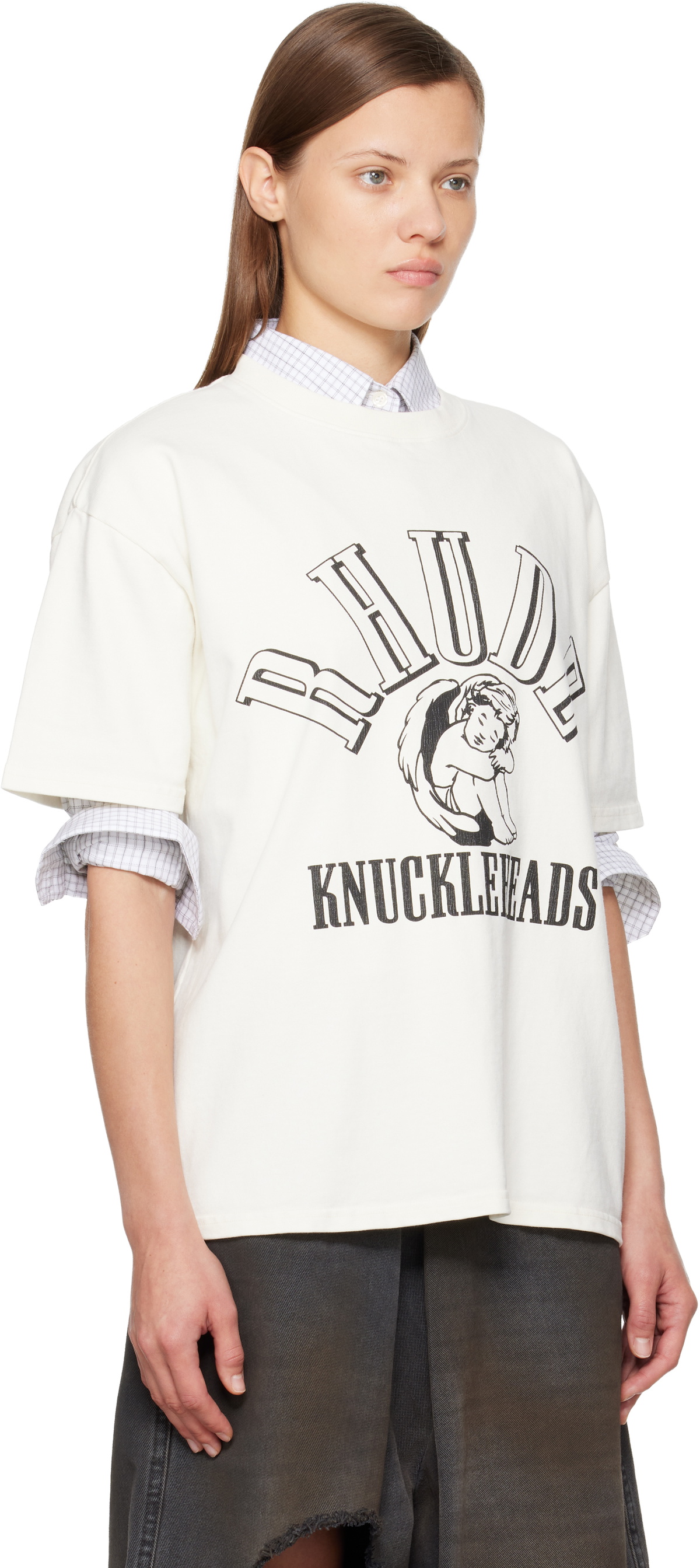 Rhude White 'Knuckleheads' T-shirt