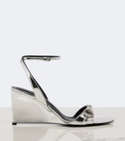 Gucci Donna leather wedge sandals