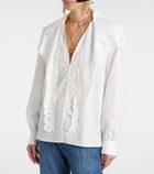 Chloé Broderie anglaise cotton poplin blouse