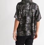 AMIRI - Camp-Collar Printed Silk-Twill Shirt - Black