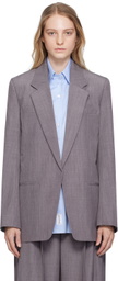 Alexander Wang Gray Combo Collared Blazer