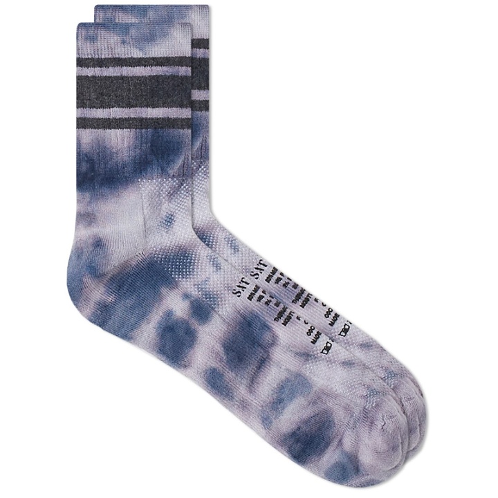 Photo: Satisfy Men's Merino Tube Socks in Ink Tie-Dye