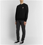 rag & bone - Appliquéd Loopback Cotton-Jersey Sweatshirt - Black