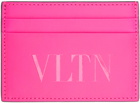 Valentino Garavani Pink Small VLTN Card Holder