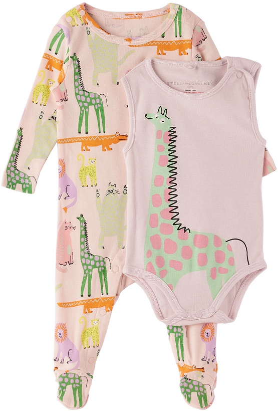 Photo: Stella McCartney Baby Pink Giraffe Bodysuit & Jumpsuit Set