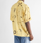 JACQUEMUS - Oversized Camp-Collar Printed Woven Shirt - Yellow