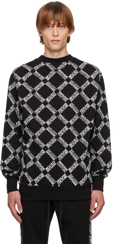 Photo: Versace Jeans Couture Black Check Sweatshirt