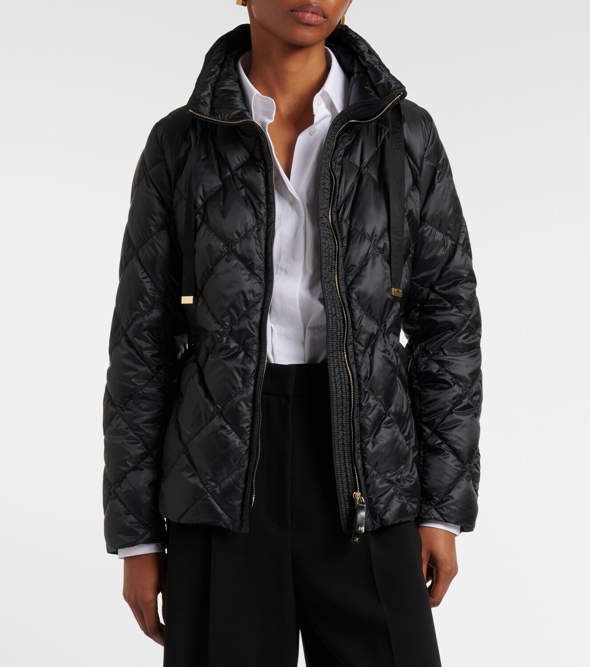 Max Mara Belted quilted down jacket