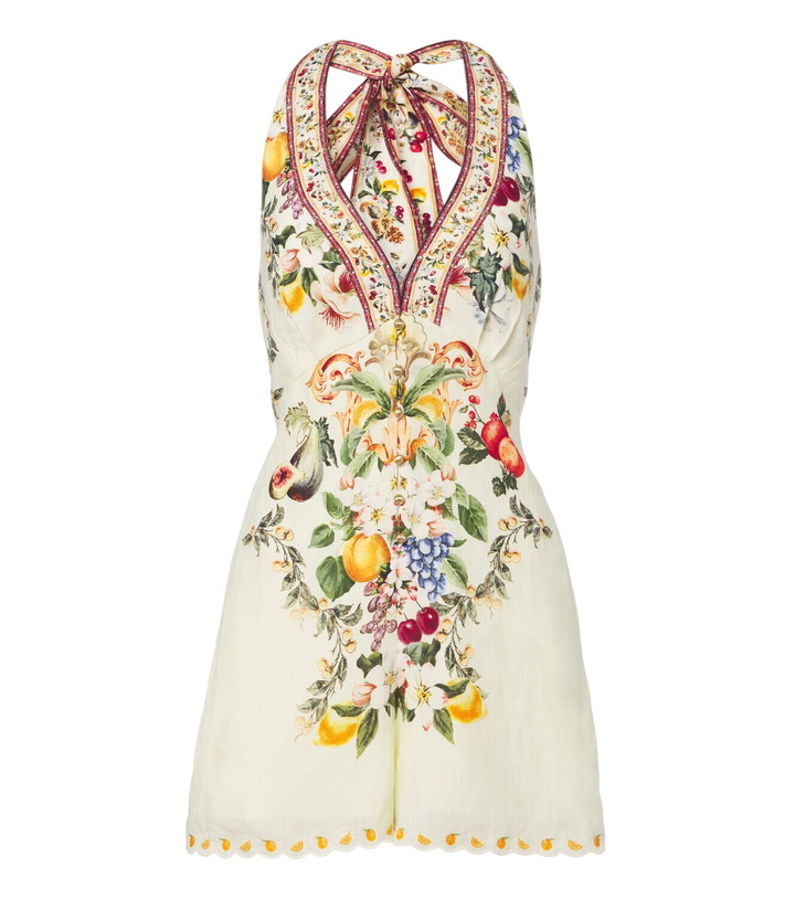 Photo: Camilla Embellished halterneck linen romper