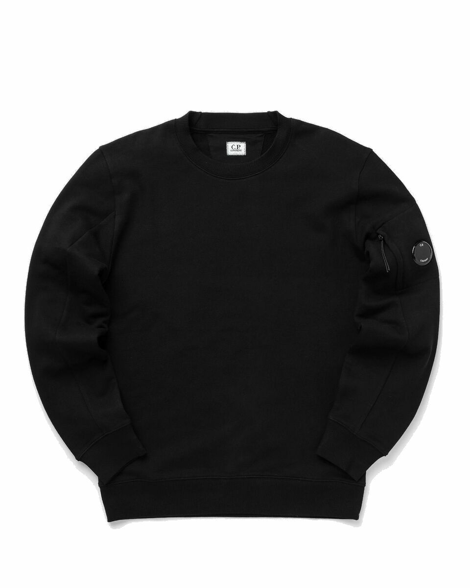 Photo: C.P. Company Diagonal Raised Fleece Sweatshirts   Crewneck Black - Mens - Sweatshirts