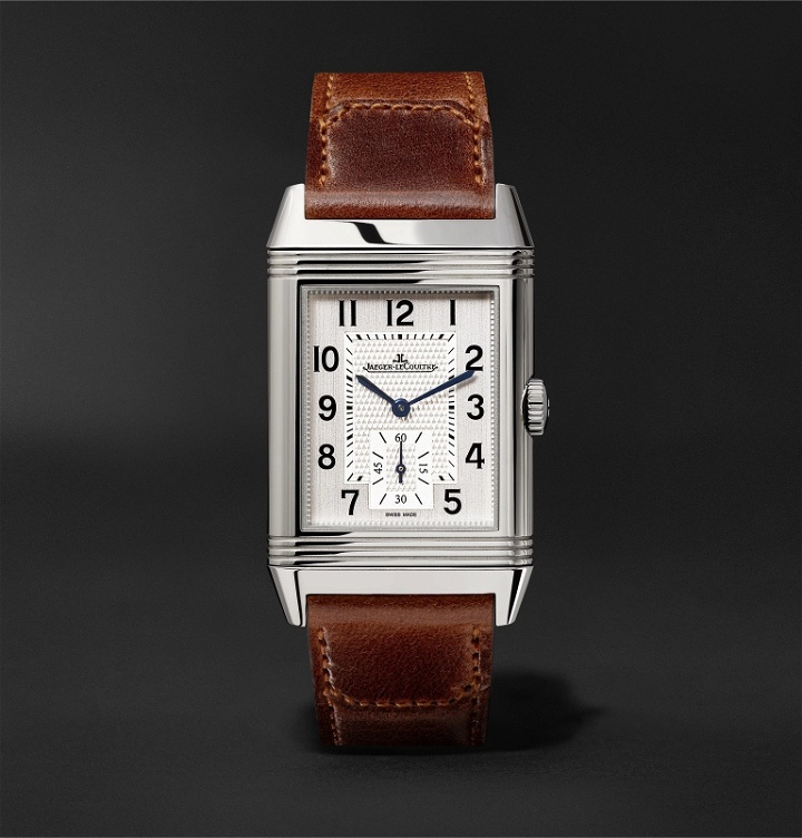 Photo: Jaeger-LeCoultre - Reverso Classic Large 27mm Stainless Steel and Leather Watch - White