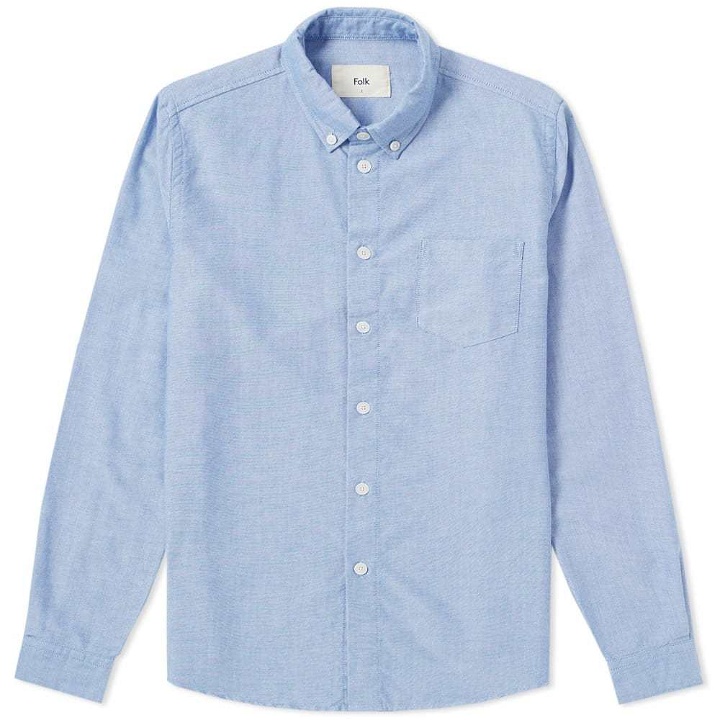 Photo: Folk Oxford Button Down Shirt Blue