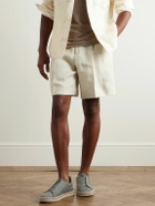 Zegna - Triple Stitch™ Leather-Trimmed Canvas Slip-On Sneakers - Gray