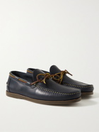SID MASHBURN - Leather Boat Shoes - Blue
