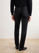 Canali - Slim-Fit Tapered Wool-Twill Suit Trousers - Black