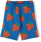 Gucci Baby Blue Strawberry Star Lounge Pants