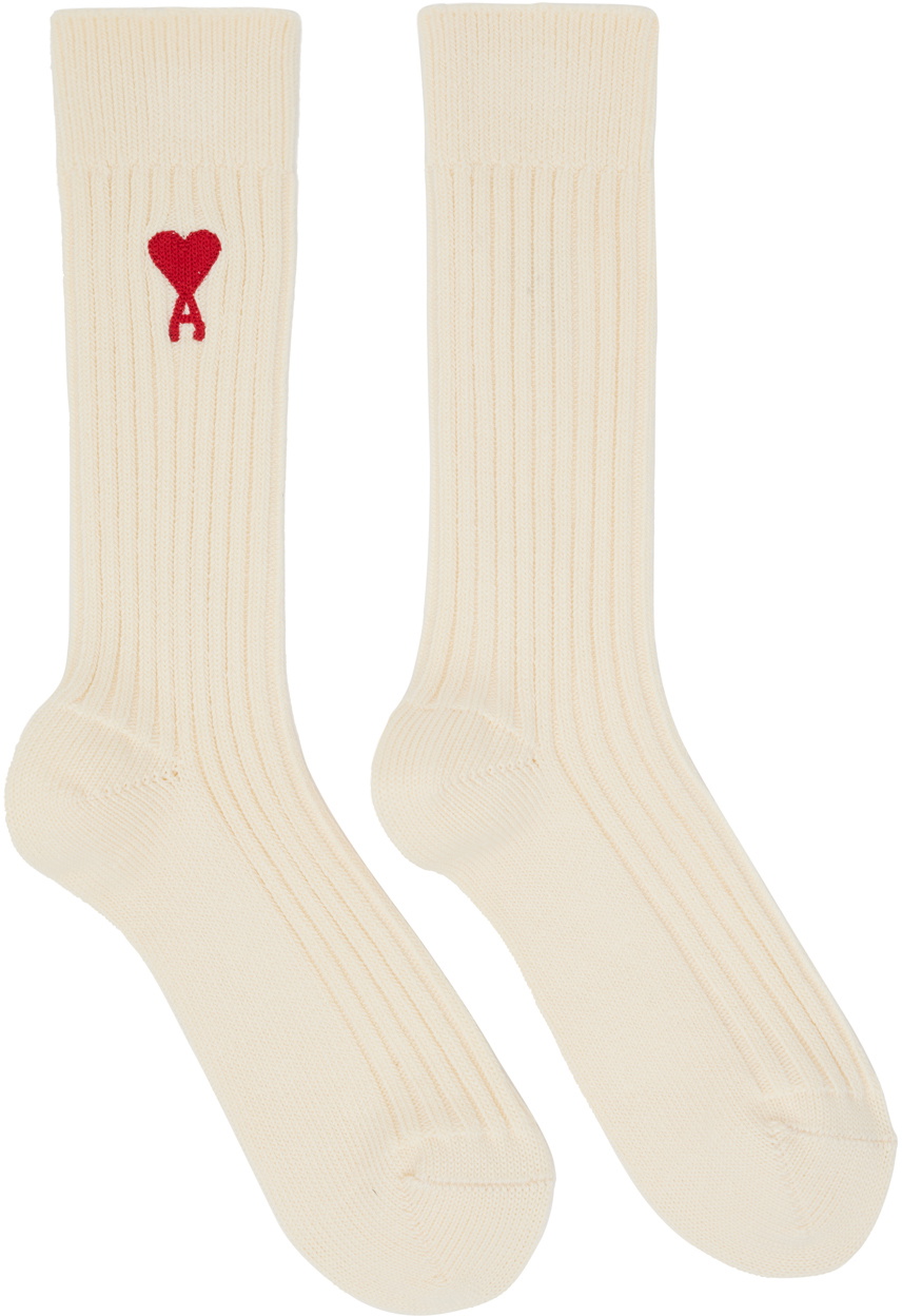 AMI Paris Three-Pack Multicolor Ami de Cœur Socks AMI