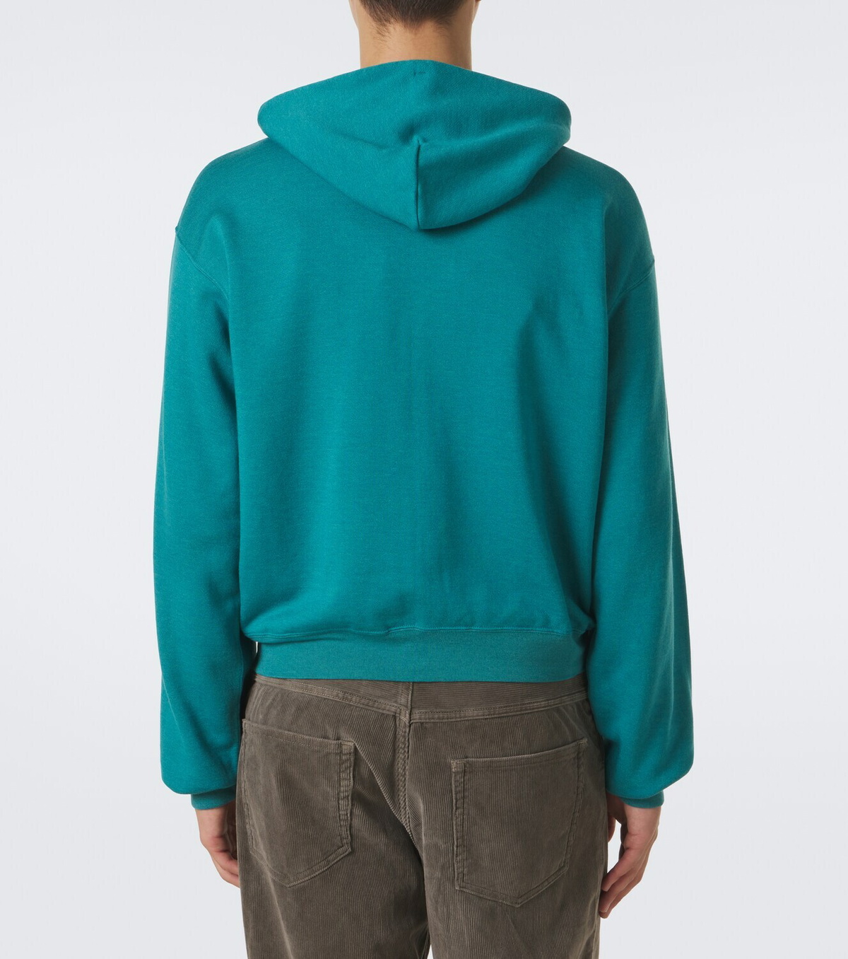Auralee Cotton, wool, and silk zip-up hoodie