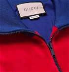 Gucci - Logo-Appliquéd Striped Cotton-Blend Sweatshirt - Men - Navy