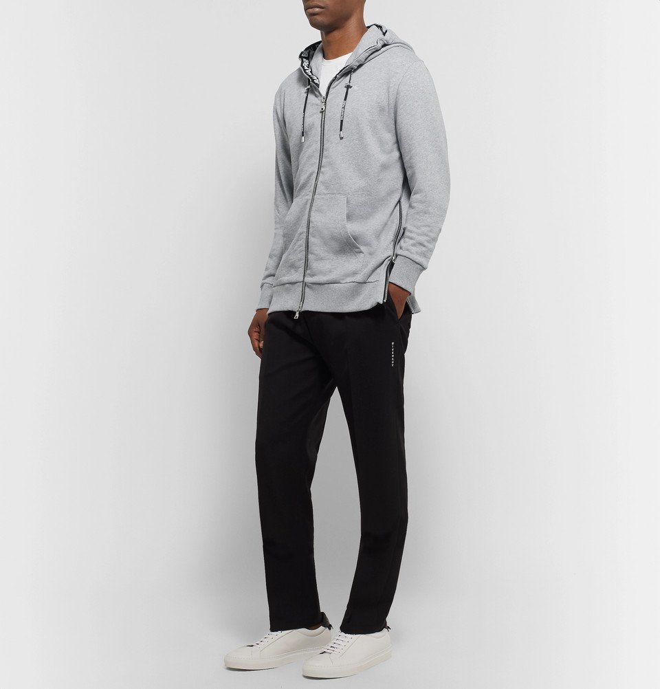 Balmain - Logo-Jacquard Loopback Cotton-Jersey Zip-Up Hoodie