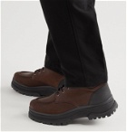 Moncler - Ulderic Leather-Trimmed Shearling-Lined Nubuck Boots - Brown