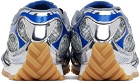 Bottega Veneta Silver & Blue Orbit Sneakers