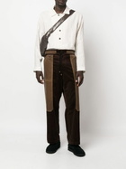 Nicholas Daley Brown Corduroy Straight-Leg Cotton Trousers