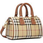 Burberry Beige Mini Check Bowling Bag