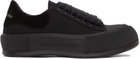 Alexander McQueen Black Deck Plimsoll Sneakers