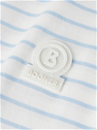 Bogner - Duncan Logo-Appliqued Striped Cotton-Jersey Golf Polo Shirt - White