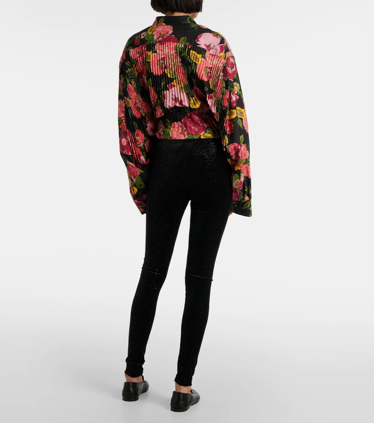 Junya Watanabe Glitter velvet leggings