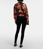 Junya Watanabe Glitter velvet leggings