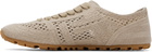 BALMAIN Beige Racer 45 Macramé Sneakers