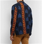 Engineered Garments - Grandad-Collar Cotton-Jacquard Shirt Jacket - Navy