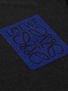 LOEWE - Logo-Appliquéd Cotton-Jersey T-Shirt - Black