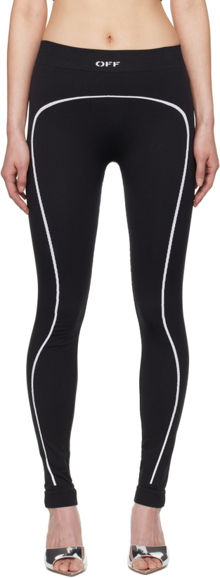 Photo: Off-White Black Stamp Seamless Sport Leggings