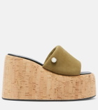 The Attico Mochi suede platform slides