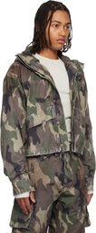 424 Khaki Cropped Parka