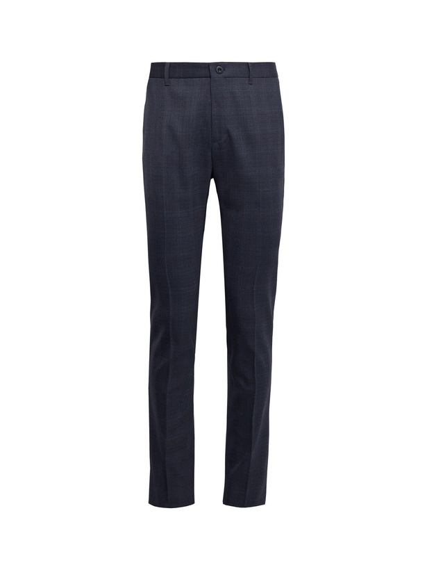 Photo: INCOTEX - Urban Traveller Slim-Fit Checked Stretch-Twill Trousers - Blue