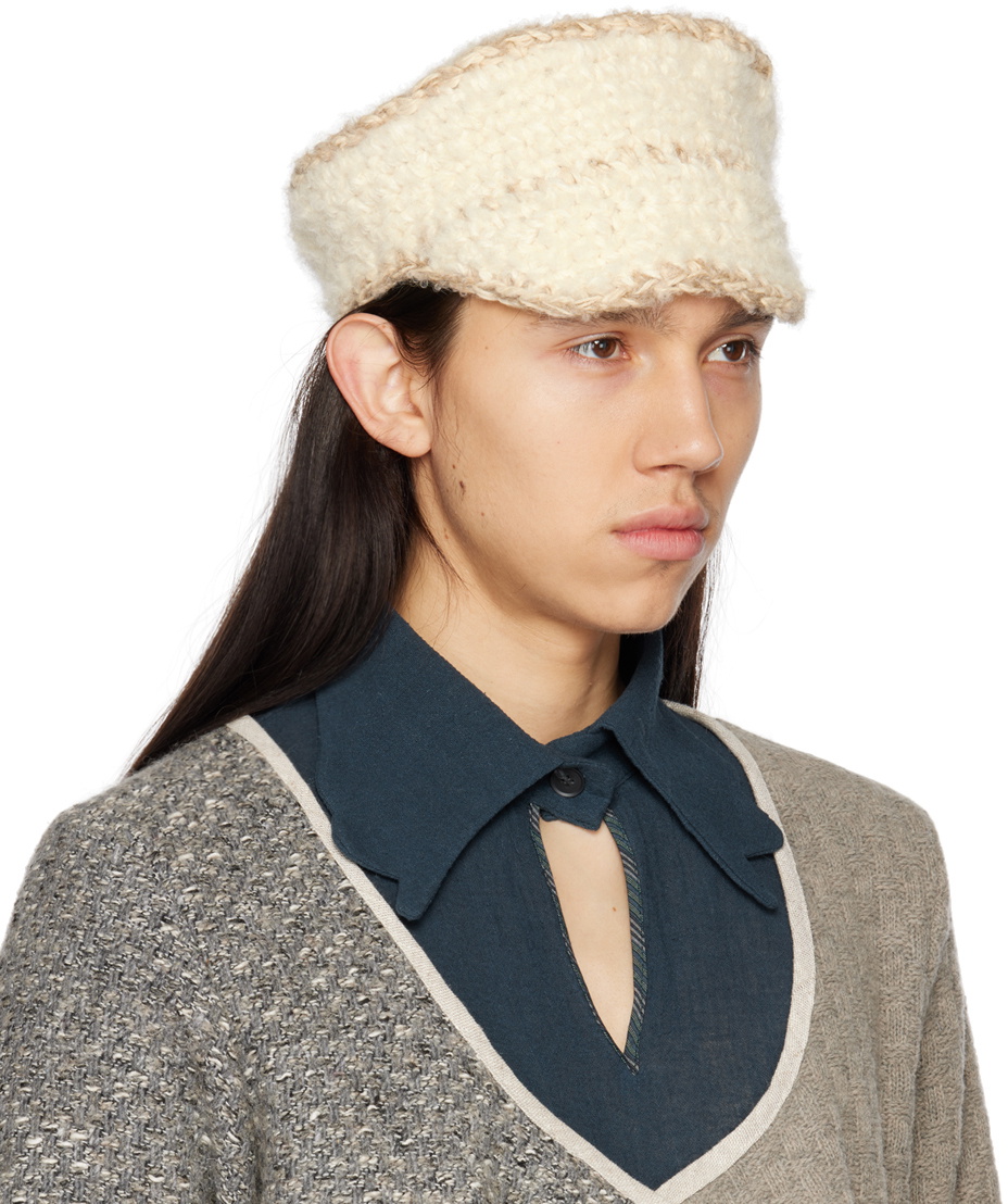 Solitude Studios SSENSE Exclusive Off-White Crochet Hat