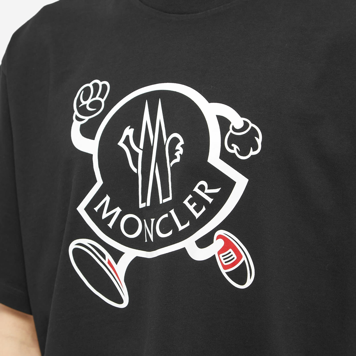 Moncler Men's Running Logo T-Shirt in Black