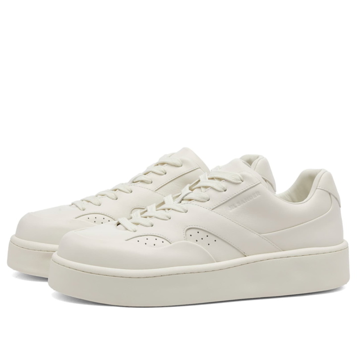 Photo: Jil Sander Men's Leather Sports Sneaker in Porcelain